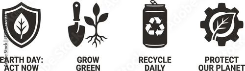 Environmental protection social media story templates for green lifestyle