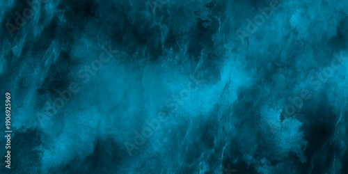 spectacular abstract black smoke isolated color blue background .Black and blue smoke aquarelle smudge illustration smooth grungy smokey . Abstract Painted Illustration. Brush stroked painting.
