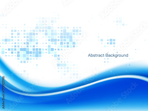 Abstract mosaic pattern pixel background with wave design
