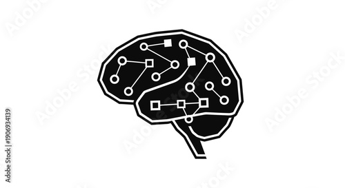 Abstract Brain Network Icon