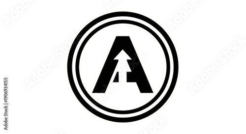 Free Download Letter A Arrow Logo Design in Circle Shape - GFXLoad