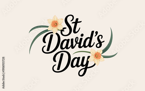 St david's day celebration with flowers