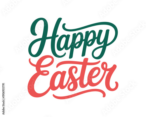 A colorful easter greeting on a white background