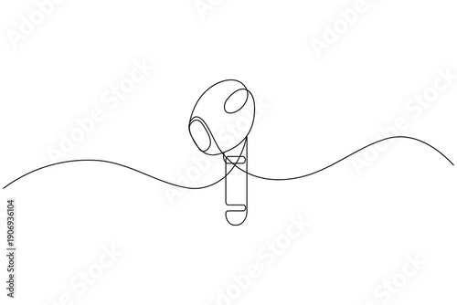 Minimalist podcast gear line art on white background
