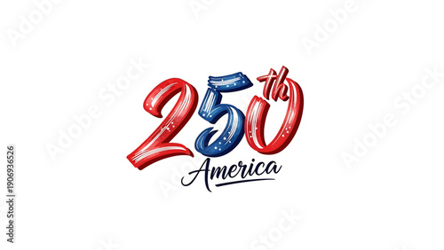 A colorful balloon with 250th america written on it