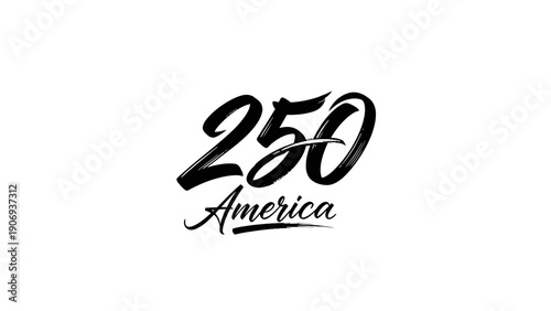 Logo for 250 america with stylized text and colors
