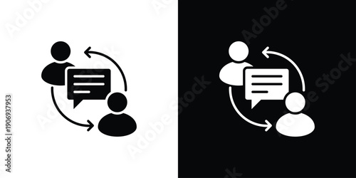 Communication Icon Sheet Multiple Style Collection Isolated Vector