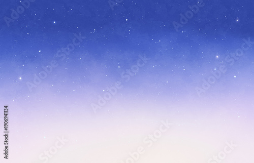 星空の水彩背景　青　紫　グラデーション