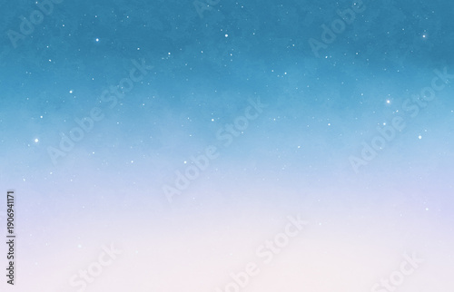 淡い星空のグラデーション背景　水彩