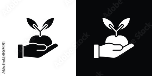 Growth Icon Sheet Multiple Style Collection Isolated Vector