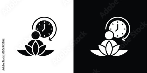 Patience Icon Sheet Multiple Style Collection Isolated Vector