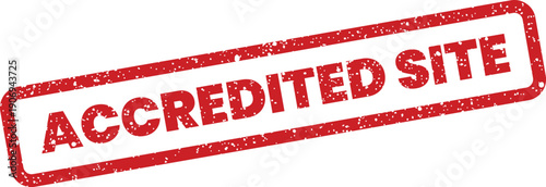 Distressed rubber stamp design featuring the text ACCREDITED SITE for online presence and official website verification