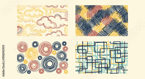 vector geometric patterns, abstract backgrounds, texture overlays for website, banner, or presentation, colorful geometric designs