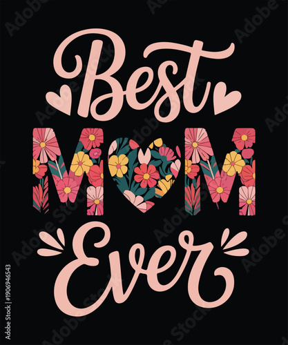 Quadro su tela Best mom ever