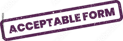 Distressed stamp seal verifying document structure or official application meets required criteria