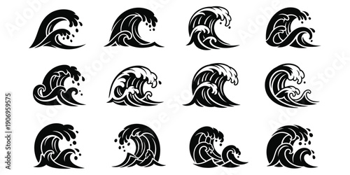  wave silhouette icon.