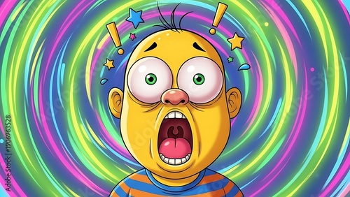 Surprised Cartoon Boy