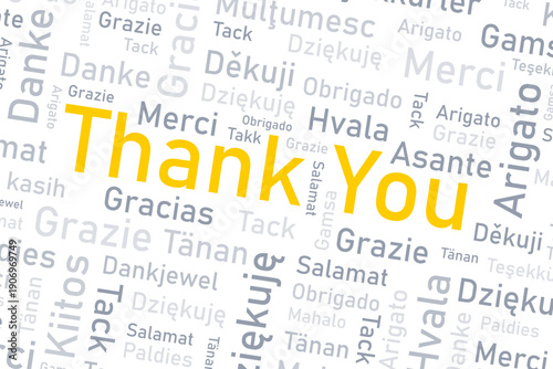 Thank you languages concept design. Thank you phrase international design.