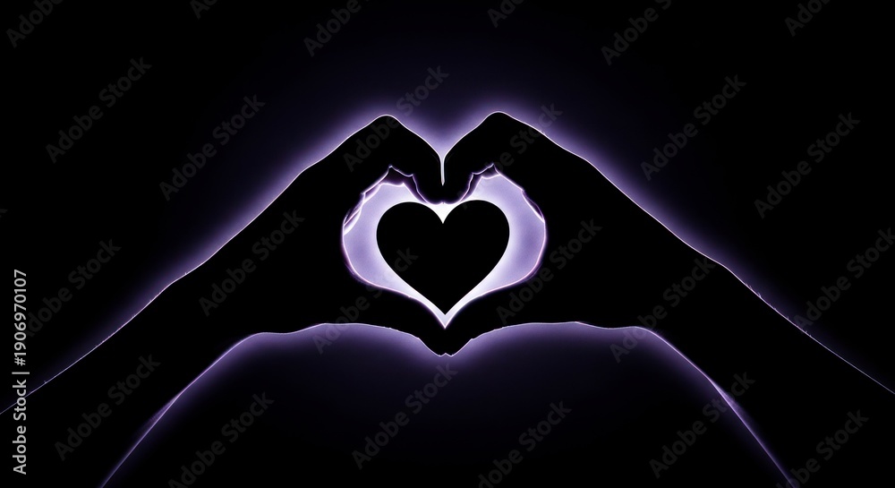 Fototapeta premium Hands forming heart shape.