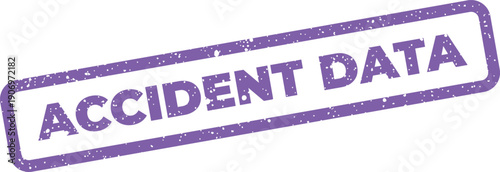 Grunge style stamp featuring ACCIDENT DATA text, essential for documenting information within organizational recordkeeping systems