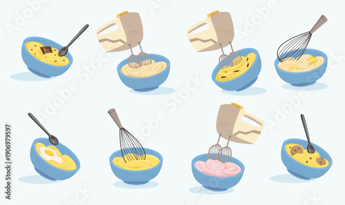 mixing bowl vector