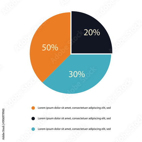 Vector percentage infographic circle