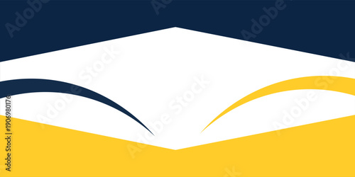 blue and yellow wavy shape background. suitable for business poster design, corporate banner, presentation, flyer, social media post.