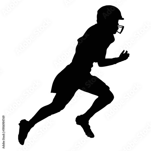 Silhouette of American Football Player