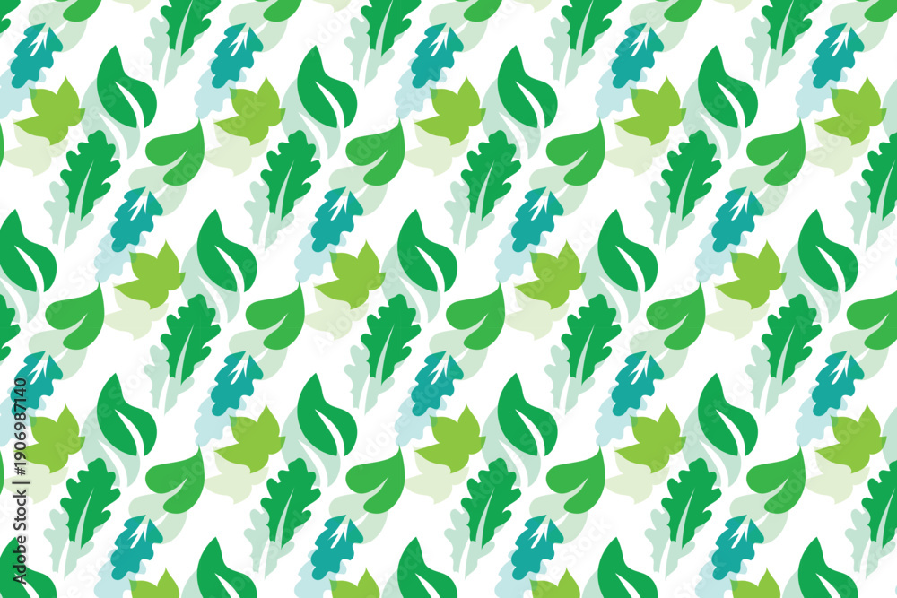 Fototapeta premium seamless pattern with green leaves