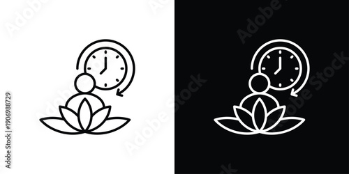 Patience Icon Sheet Multiple Style Collection Isolated Vector