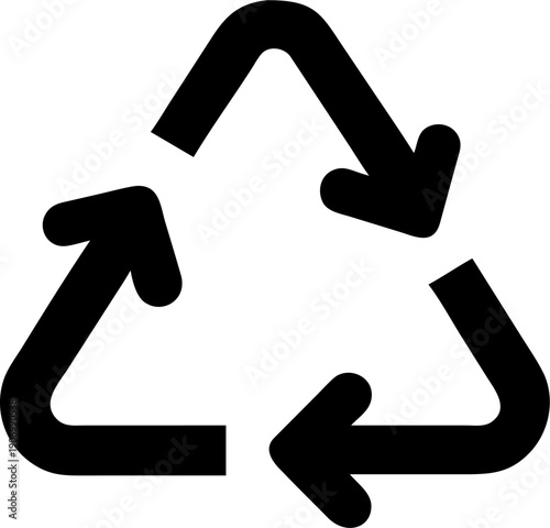 recycle symbol on white background