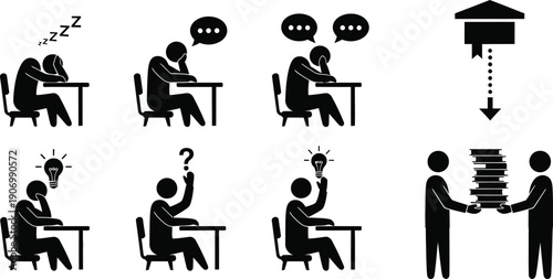 People experiencing various emotions and interactions at work