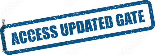 Industrial style grunge stamp marking a security entry point or system protocol that has been revised