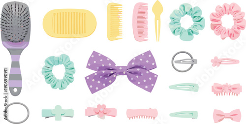 Modern Data Center Server Rack and Networking Hardware Set with Cloud Storage, Ethernet Cables, and Database Infrastructure Icons for Information Technology Designs