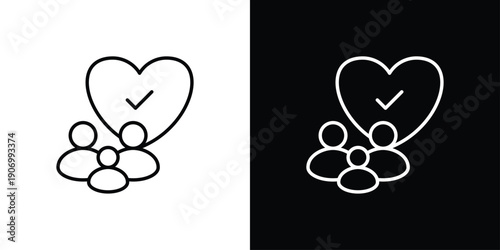 Family Icon Sheet Multiple Style Collection Isolated Vector