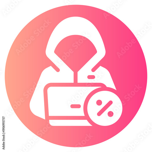 percent gradient icon