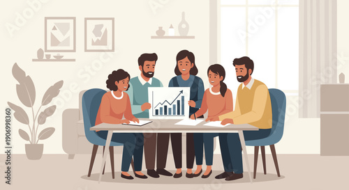 A serene minimalist illustration of a potted plant, perfect for home decor or creative projects.