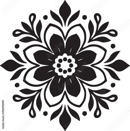 Elegant floral mandala for wedding themes, perfect for invitations, cards, decor prints, and romantic event branding.