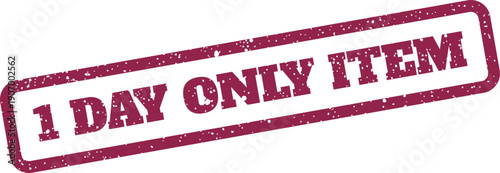 Retro style rubber stamp impression presenting a short term sales event for a particular item