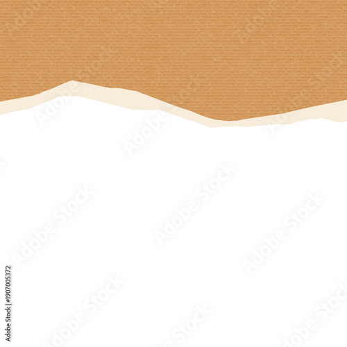 Aesthetic Ripped Brown Kraft Paper Corner