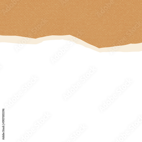 Aesthetic Ripped Brown Kraft Paper Corner