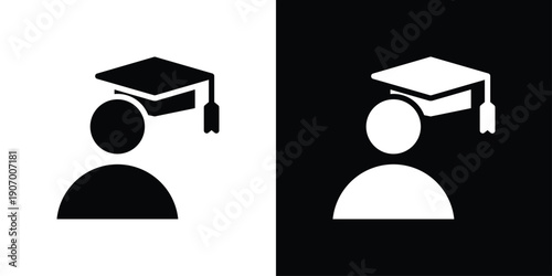 Student Icon Sheet Black And White
