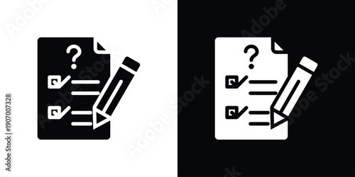 Exams Icon Sheet Black And White