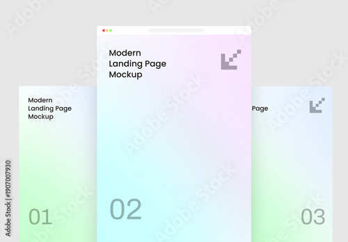 Landing Page Mockup for UI UX Presentation