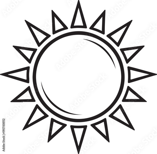 Sun Disc Icon Black And White.eps