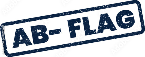 Textured rubber stamp displaying the phrase AB FLAG, useful for marking important items or highlighting specific content