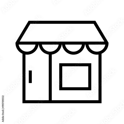 Store Shop Outline Icon Vector Design