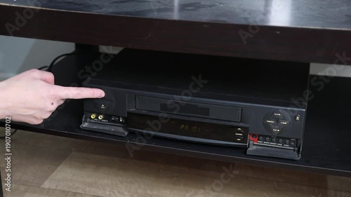 Clicks, thumps, rustling plug in audio jack of  a VCR