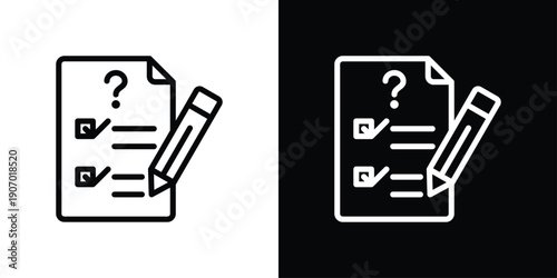 Exams Icon Sheet Black And White