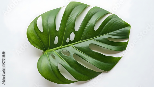 Large Monstera Leaf Displaying Unique Cutouts